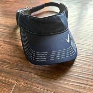 Blue Nike Golf Visor with White Nike Logo